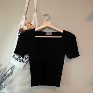 Urban Outfitters Ribbed Sweetheart Neckline Top